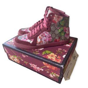 Gucci Supreme GG Bloom High Tops Sneakers Dry Rose
